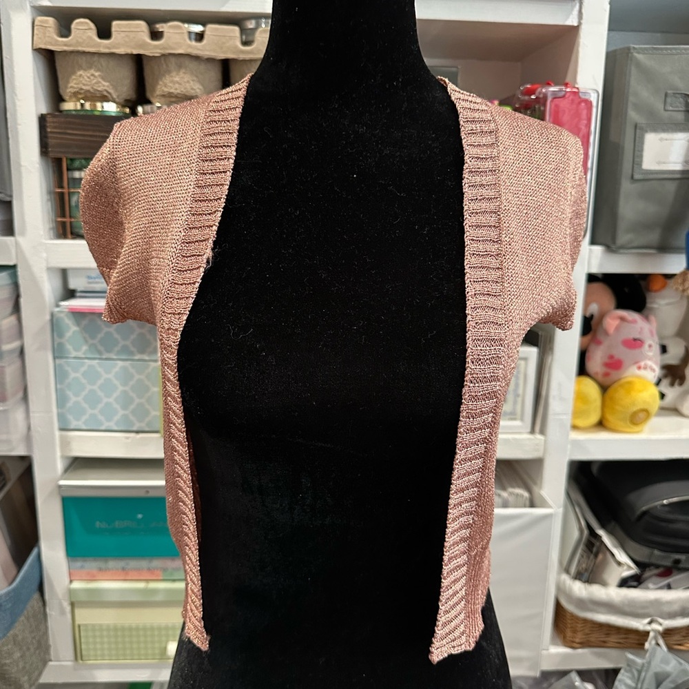 Rose Gold Open-Front Women's vest